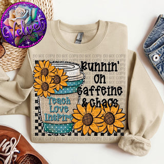 RUNNING ON CAFFEINE AND CHAOS