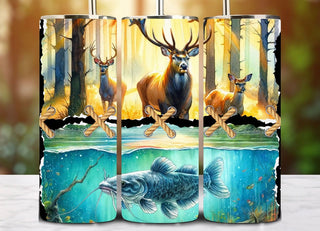 DEER AND FISH (TUMBLER)