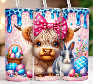 BABY COW AND BUNNY  (FULLY MADE TUMBLER WITH SUBLIMATION)