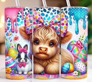 BABY COW AND BUNNY  (FULLY MADE TUMBLER WITH SUBLIMATION)