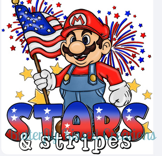 MARIO STARS AND STRIPES (CHILD) (DTF)