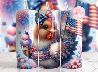 PATRIOTIC CHICKEN  (TUMBLER)