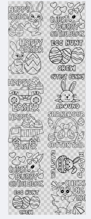 EASTER COLOR YOUR OWN GANG SHEET 22x60