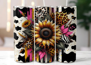 SUNFLOWER COWHIDE (tumbler)