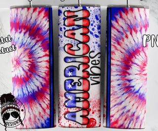 AMERICAN VIBES  (FULLY MADE TUMBLER WITH SUBLIMATION)