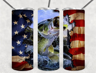 AMERICAN FISHING  (FULLY MADE TUMBLER WITH SUBLIMATION)